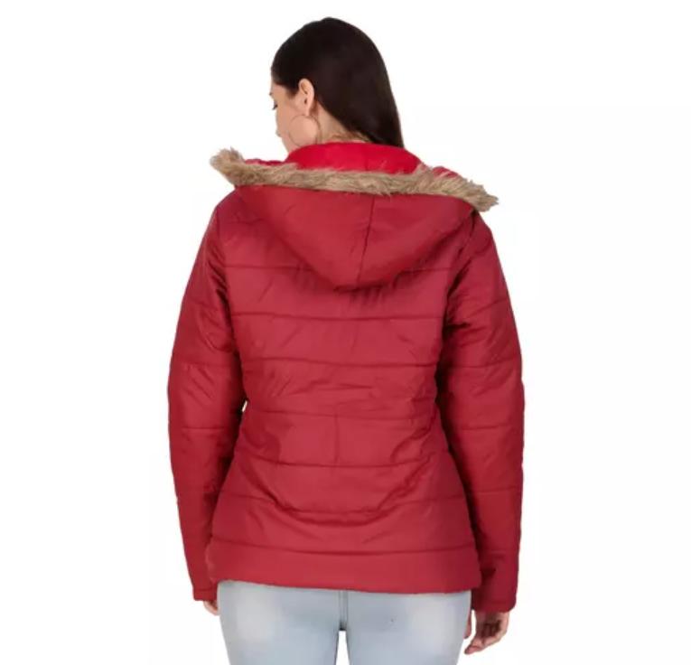 Women's Solid Fluffy/ Puff Jackets