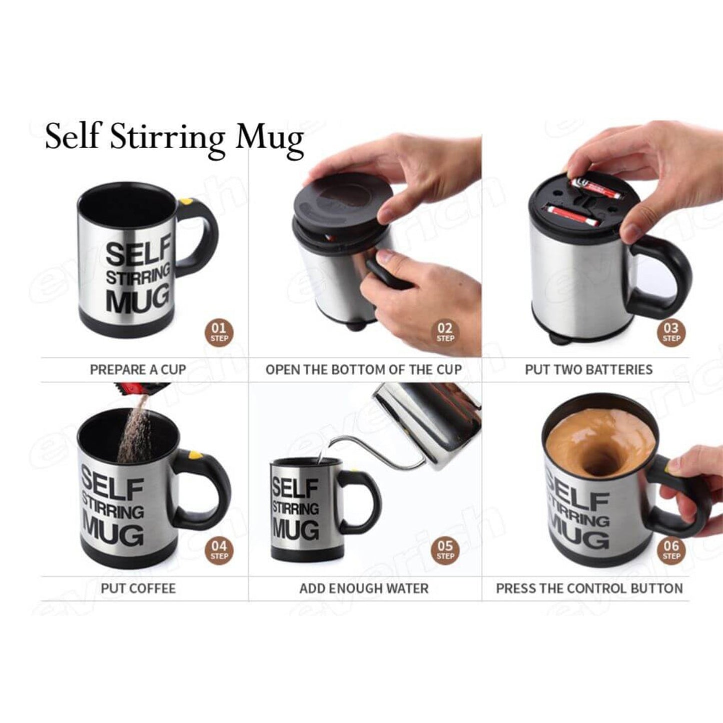 4791 Self Stirring Mug Used In All Kinds Of Household And Official Places For Serving Drinks Coffee And Types Of Beverages Etc.