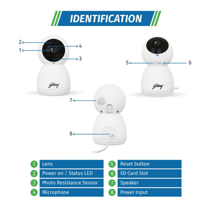 Godrej EVE PRO 5 Pan Tilt Smart WiFi Security Camera With 350 Degree