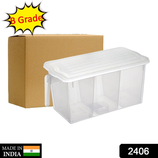 2406 Refrigerator Organizer Fresh-keeping Box Case Kitchen Storage Box