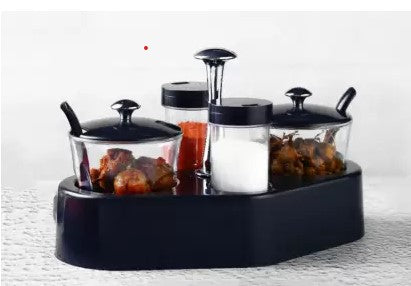 8122 Ganesh Rendy Condiment Set For Kitchen Transparent Jar For Easy To Access Spice 1 Piece Spice Set  (Plastic)