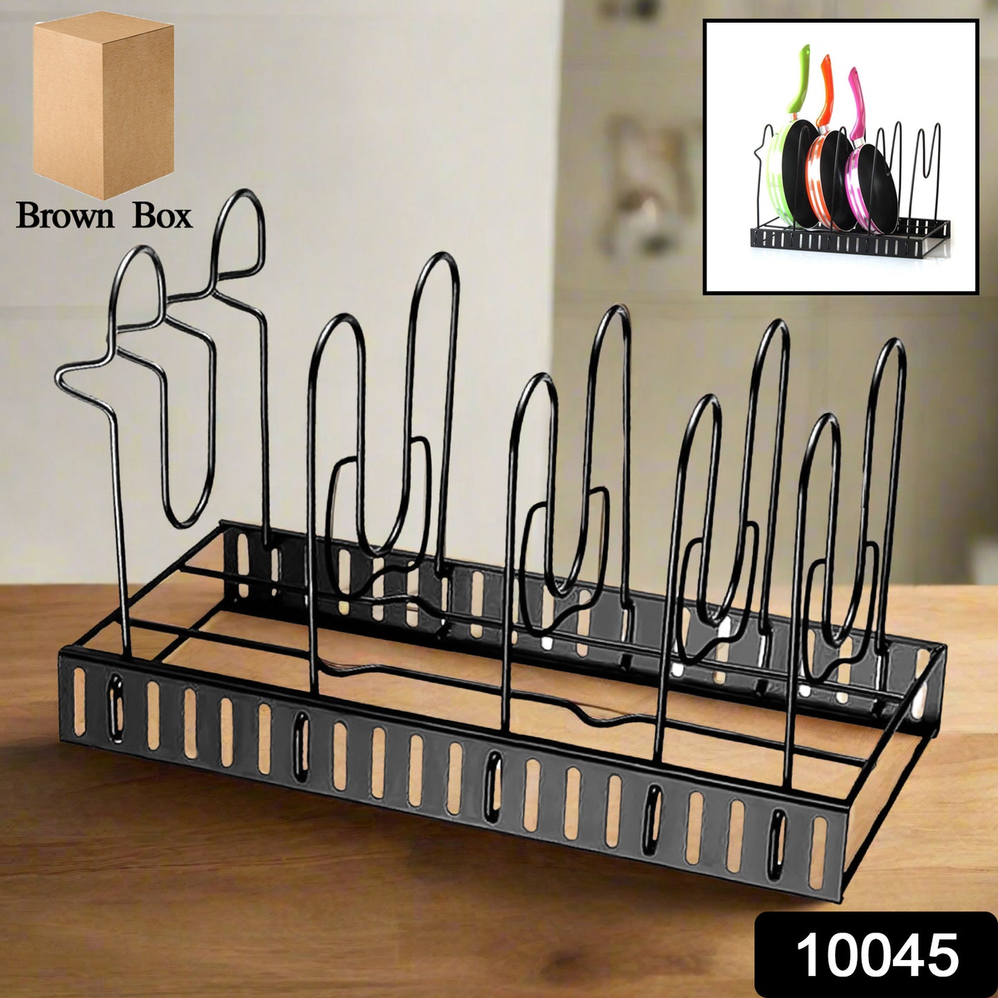 Multipurpose Pan  Pot Organizer Rack (1 Pc)