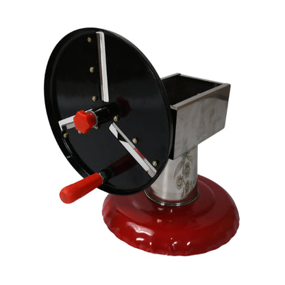 8259 Stainless Steel Chips Maker And Vegetable Slicer For Kitchen Potato Slicer Graters And Chippers. Chips Maker Is Suitable For Vegetable Cuttings. Chips Maker Consist Hard Coated Iron Wheel And Stand.