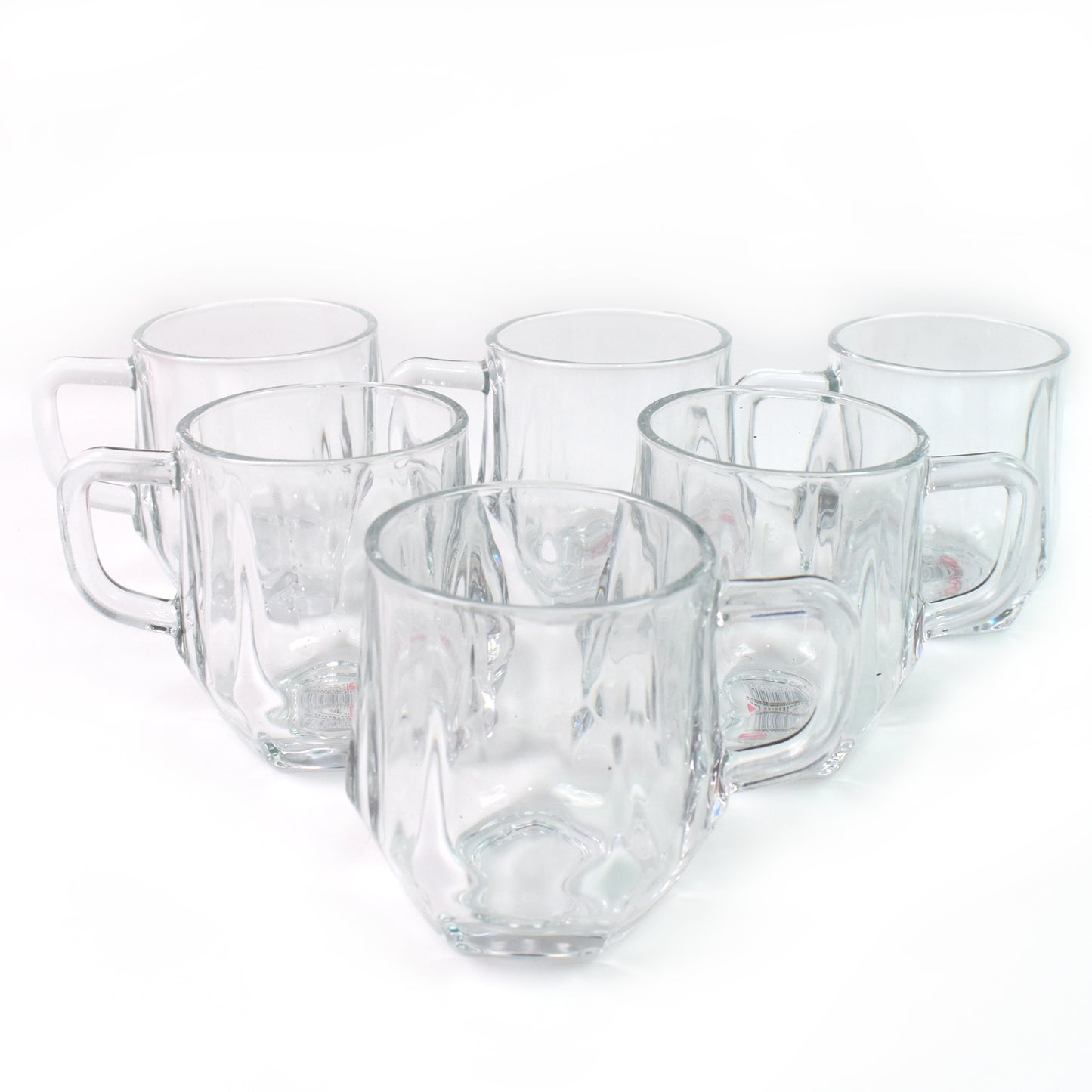 Glass Coffe  Tea Cup  Mug Enjoy Your Drink In Style (6 Pcs Set  300 Ml)