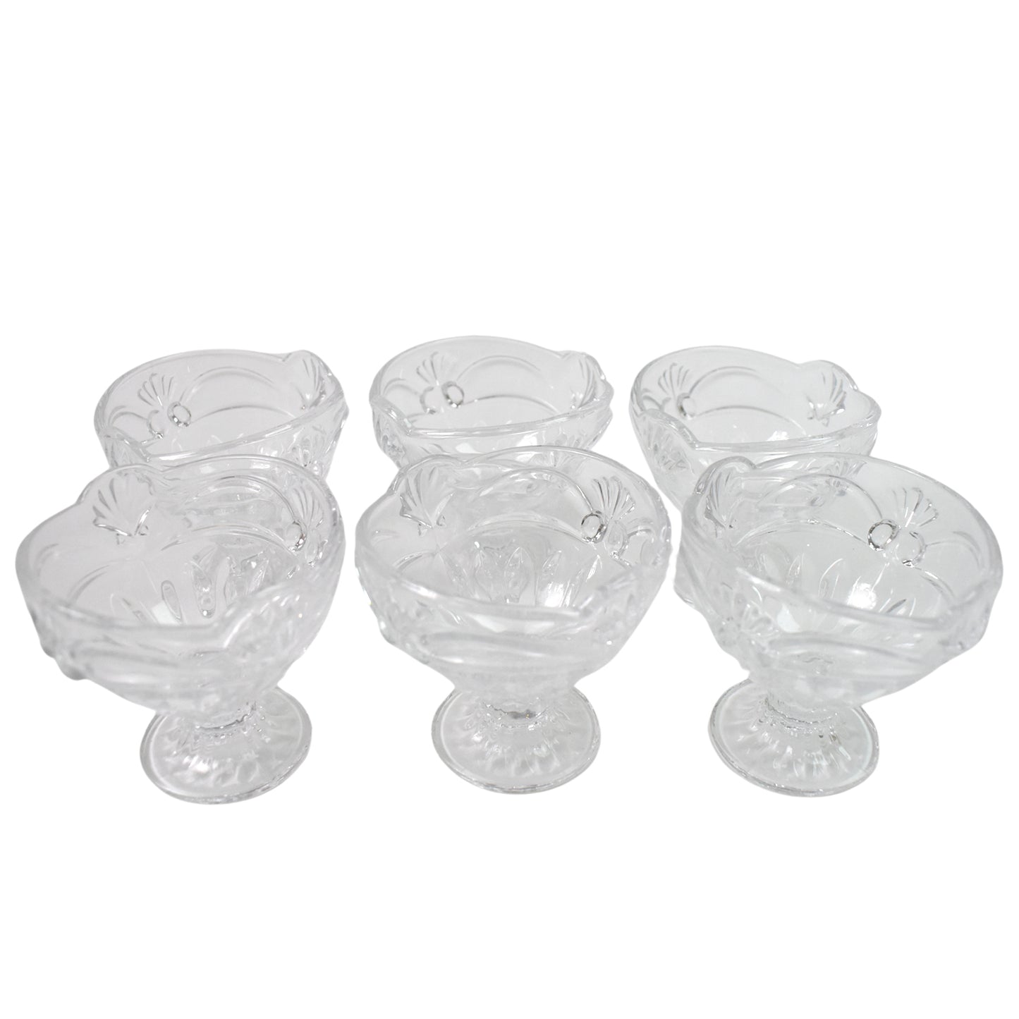 Glass Ice-cream Cup Set Home  Kitchen Serving Or Dessert Cup (6 Pcs Set)