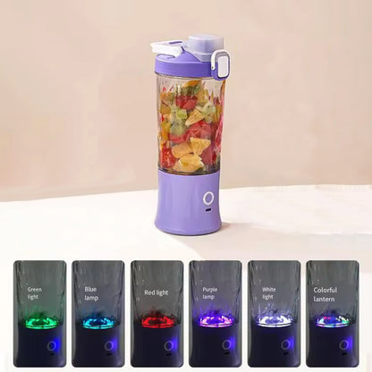 Eletric Crusher Juicer With Multicolor Light 8 Blades (600 Ml  Multicolor)